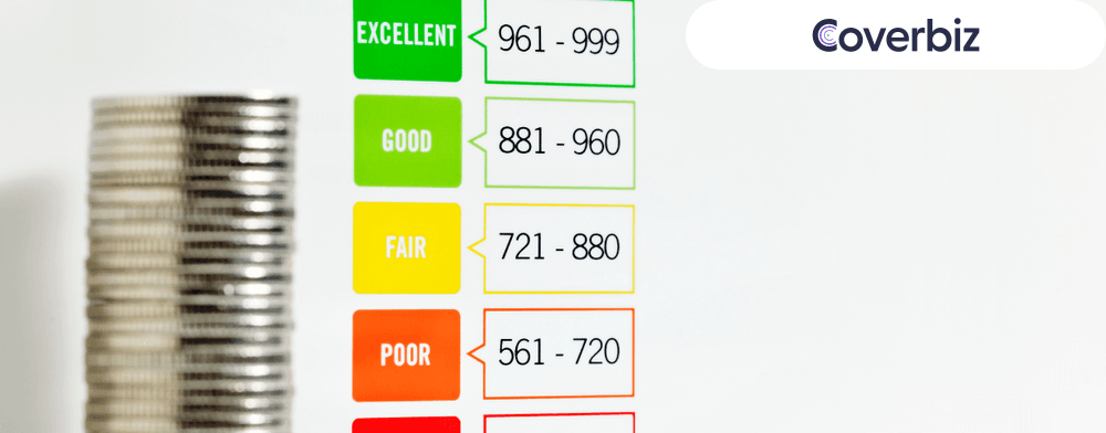 Few coins stacked besides CIBIL score rating