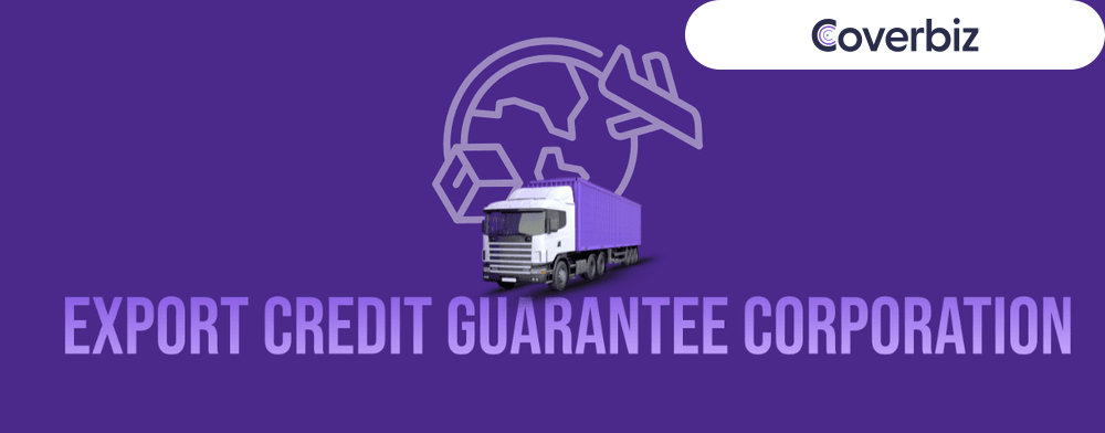 A small truck with a text of export credit guarantee corporation in background